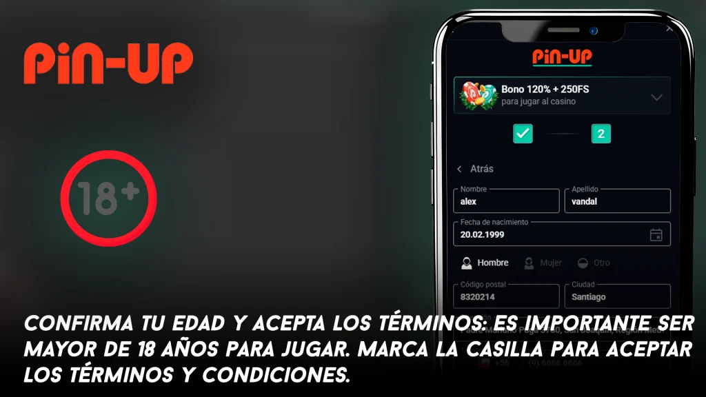 Confirma tu edad y acepta los términos: Es importante ser mayor de 18 años para jugar. Marca la casilla para aceptar los términos y condiciones.