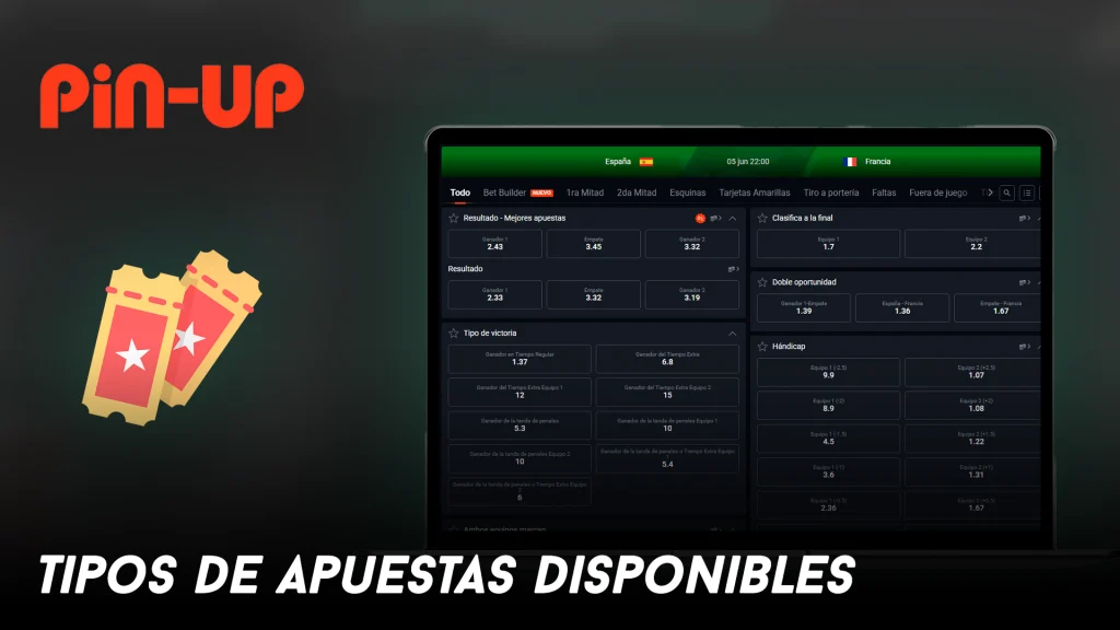 Tipos de apuestas disponibles